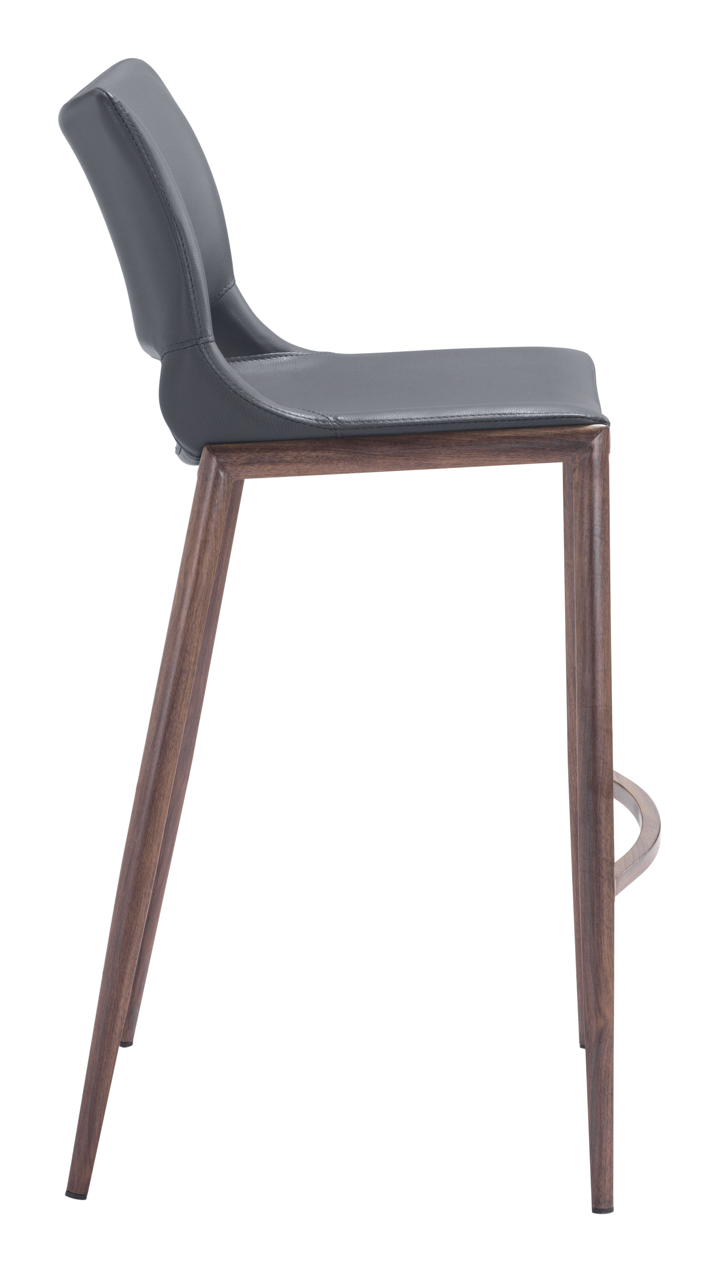 Ace Barstool (Set of 2) Dark Gray & Walnut product image