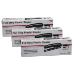 Charles Leonard Full Strip Stapler, Black, Pack of 3 CHL82550-3
