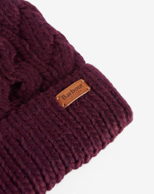 Penshaw Cable-Knit Beanie Bordeaux