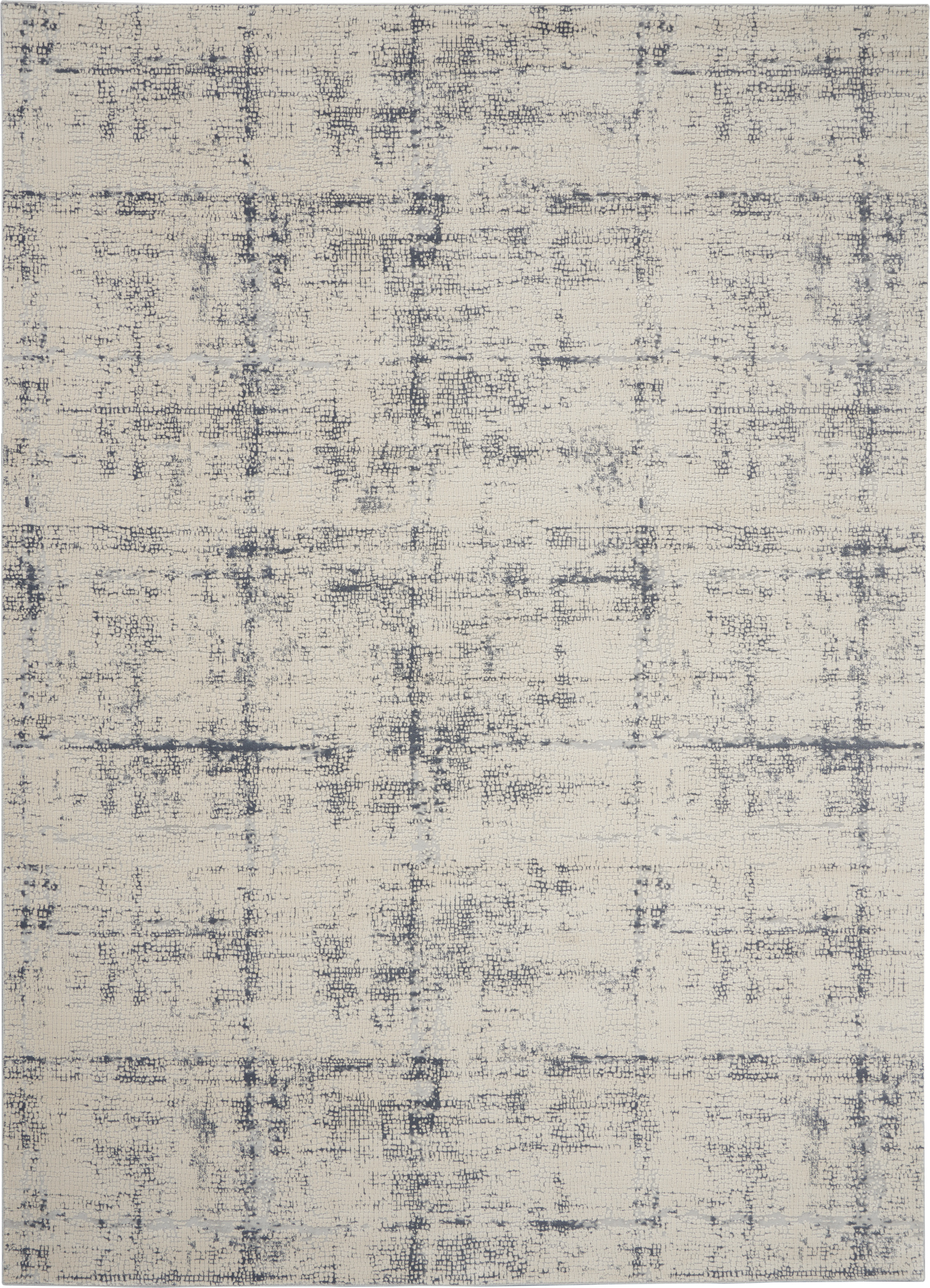 Nourison Rustic Textures 9'3" x 12'9" Ivory/Blue Modern Indoor Rug