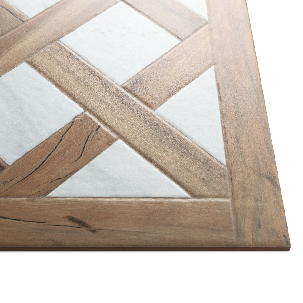 Kings Forest Lattice Calcatta Mix 17.63x17.63 Square Ceramic Floor and Wall Digital Pattern