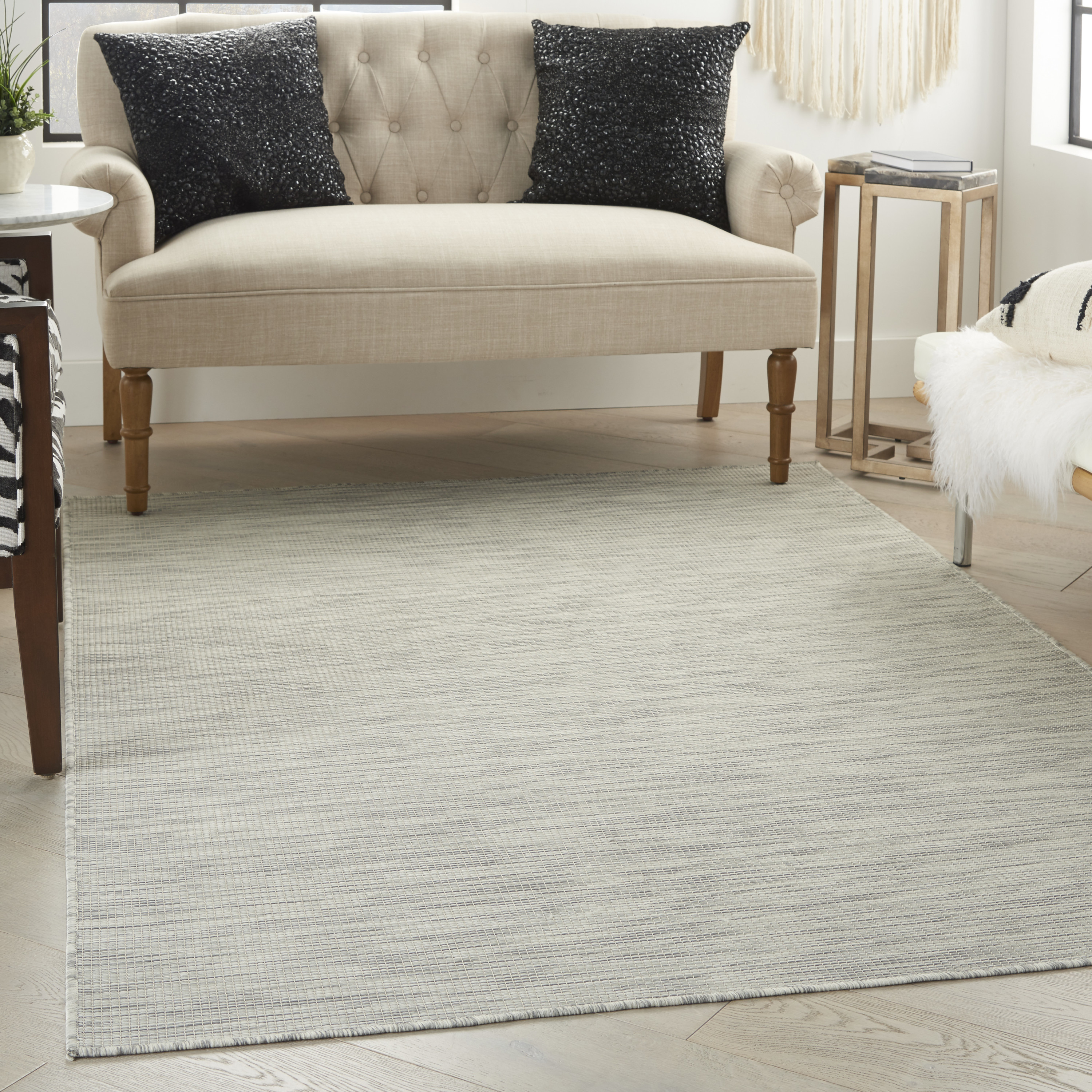 Nourison Positano 5' x 7' Light Grey Modern Rug