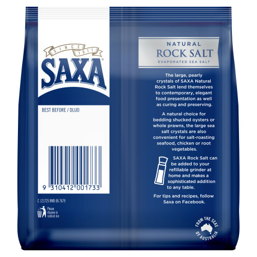  Saxa® Natural Rock Salt 500g 