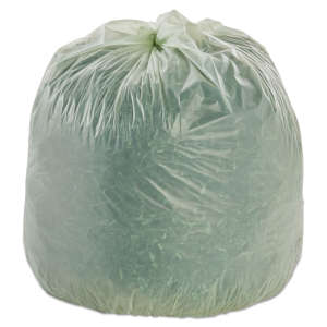 Envision, EcoSafe-6400 LLDPE Compostable Liner, 30 gal Capacity, 30 in Wide, 39 in High, 11 Mils Thick, Green
