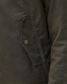 Barbour x Baracuta Porton Waxed Harrington Jacket Olive
