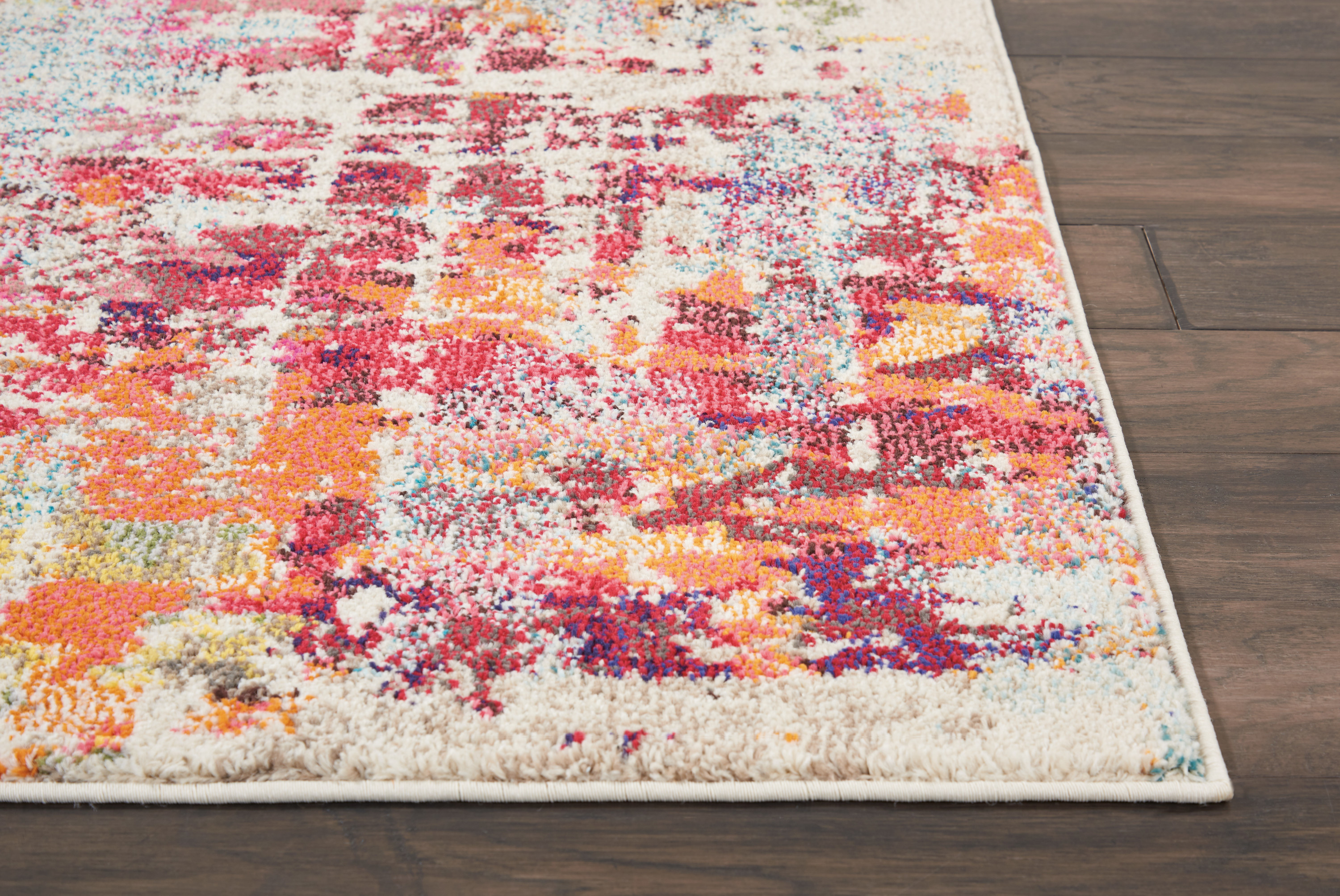 Nourison Celestial 5'3" x 7'3" Pink Multicolor Modern Indoor Rug