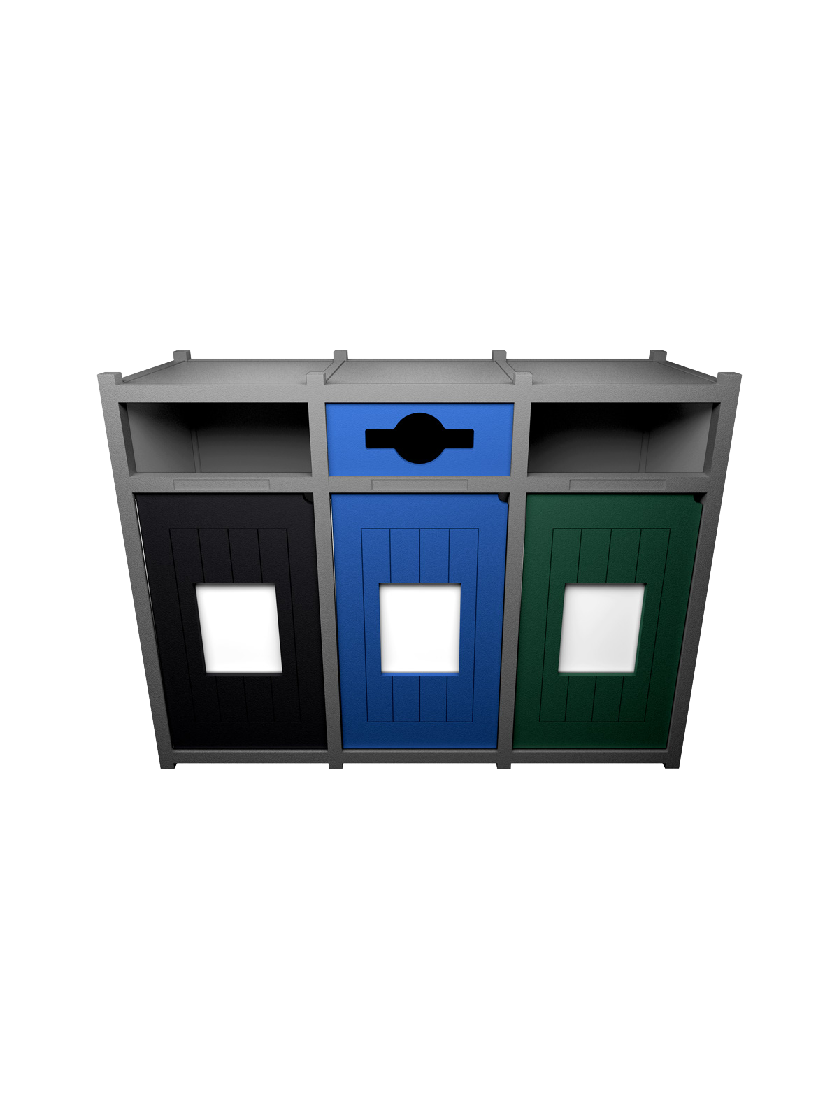 VISION – Triple – Unit – Full-Mixed-Full – Grey-Black-Blue-Green
