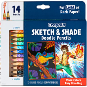 Doodle & Draw Sketch & Shade Doodle Pencil 14 Count