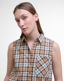 Bredon Sleeveless Shirt Hessian Tartan