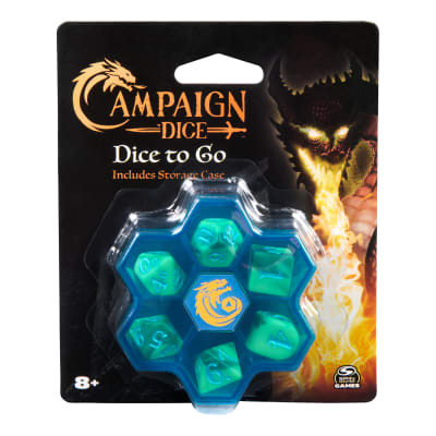 Campaign Dice, Deluxe Glow-in-the-Dark Dice Set Polyhedron Role-Playing Board Games with Deluxe Dice Tray with Storage, DND Dungeons and Dragons MTG Magic the Gathering, for Ages 8+