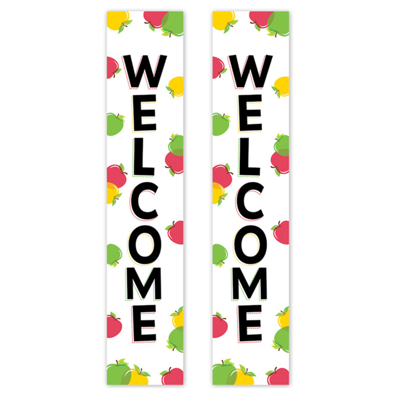 Apple Time Welcome 2-Sided Banner, 8" x 39", Pack of 2