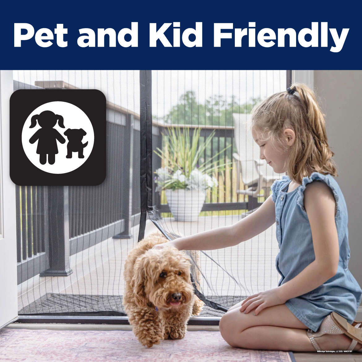 Duck® Brand Hands-Free Magnetic Screen Door