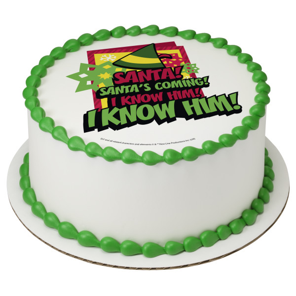 Elf Santa's Coming! PhotoCake® Edible Image®