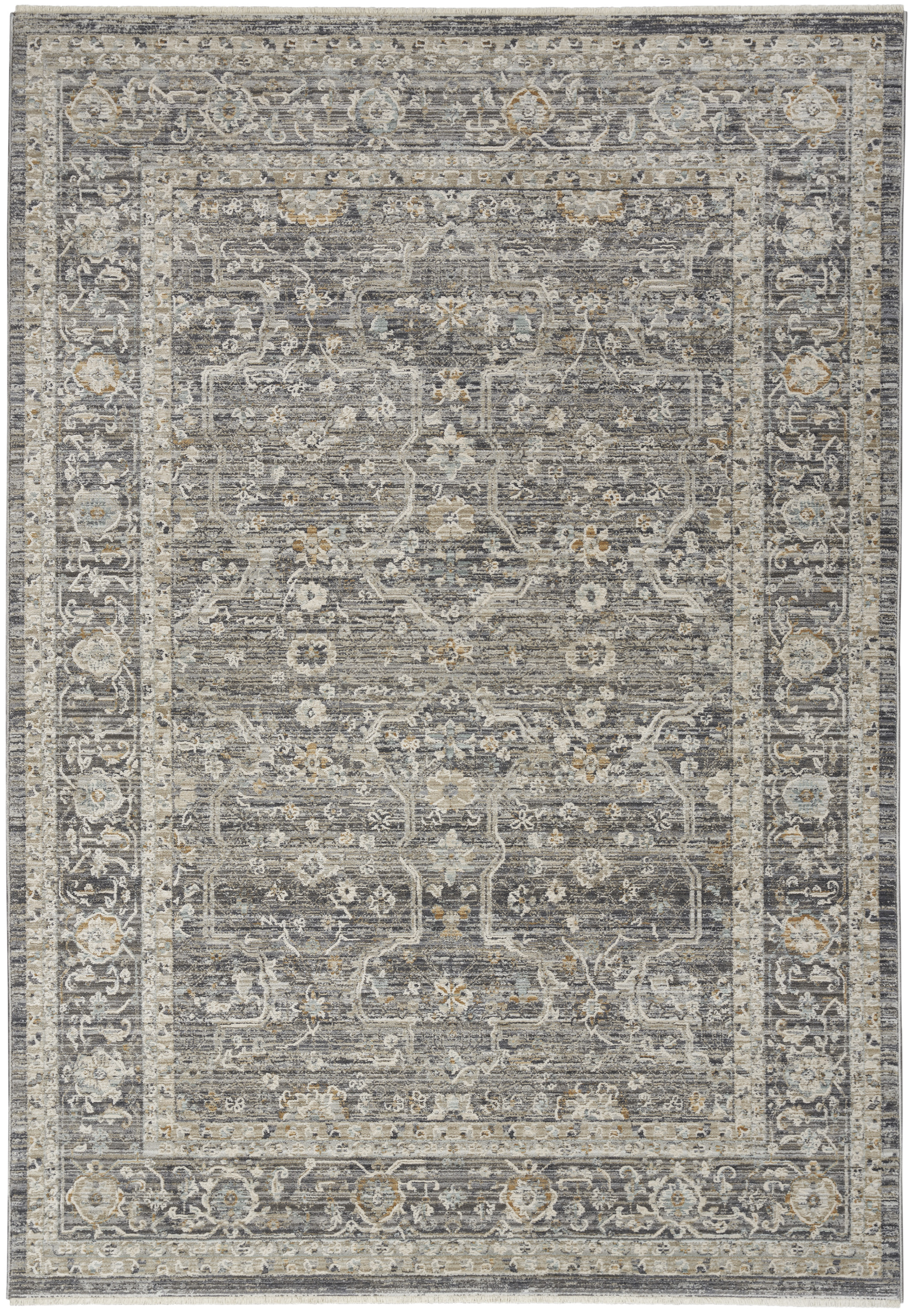Nourison Lynx 5'3" x 7'10" Slate Multicolor Vintage Indoor Rug