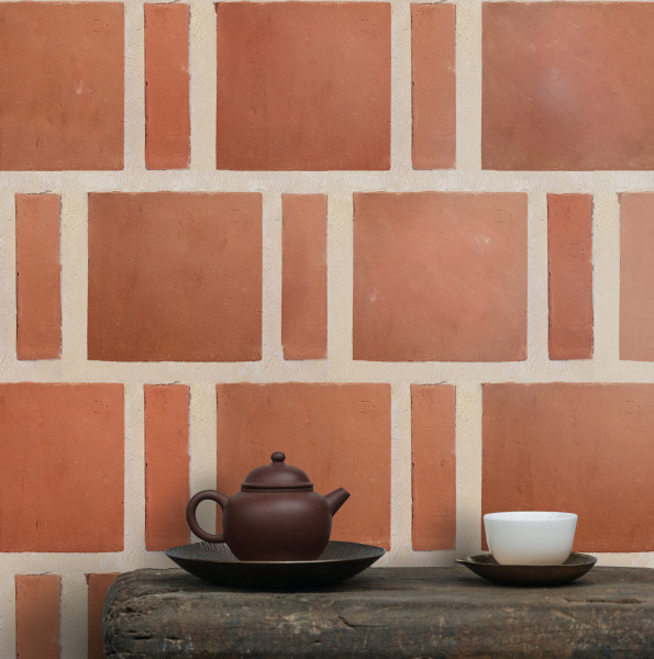 belgian reproduction | flemish red | terracotta | square + rectangle (bundle) 