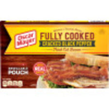 Oscar Mayer Cracked Black Pepper Fully Cooked Thick Cut Bacon, 2.52 oz Box