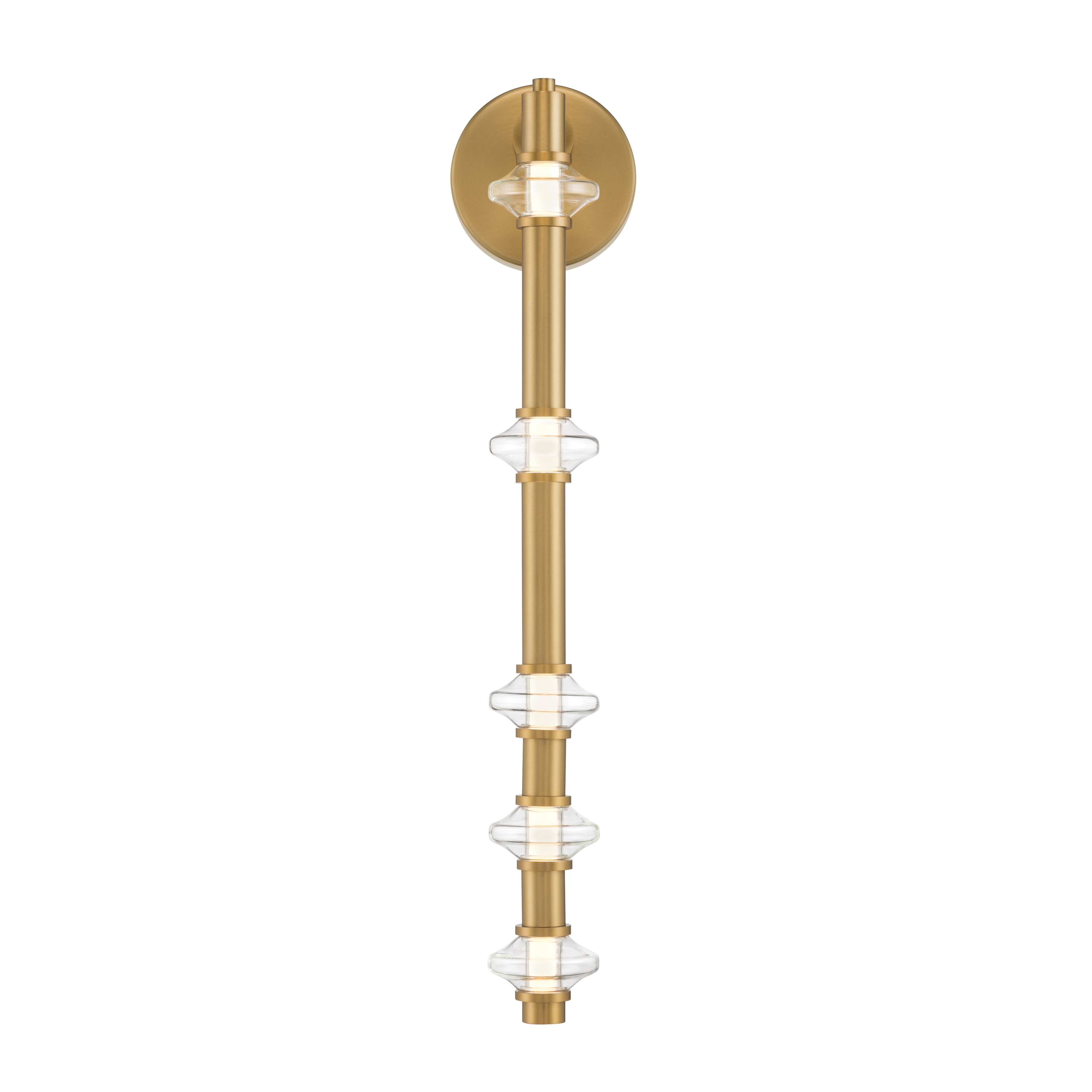 LED Wall Sconce - Legacy Brass with Clear Glass - alternate view