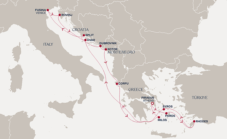 Itinerary map