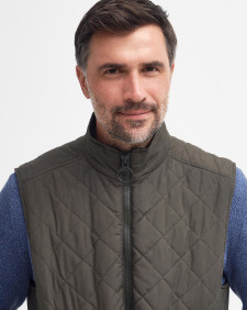 Fernwood Quilted Gilet Dark Olive