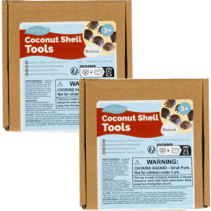 Kid's Coconut Shell Tools, 2 Sets