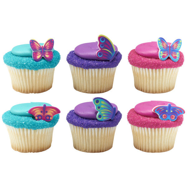 Color Pop Butterflies Sweet Décor® Edible Decorations