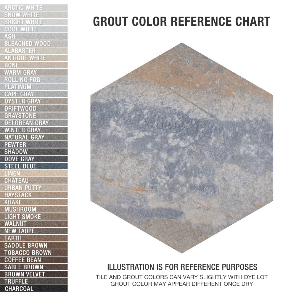 Pompeya Grand Hex 19x22 Hexagon Porcelain Floor and Wall Digital Pattern