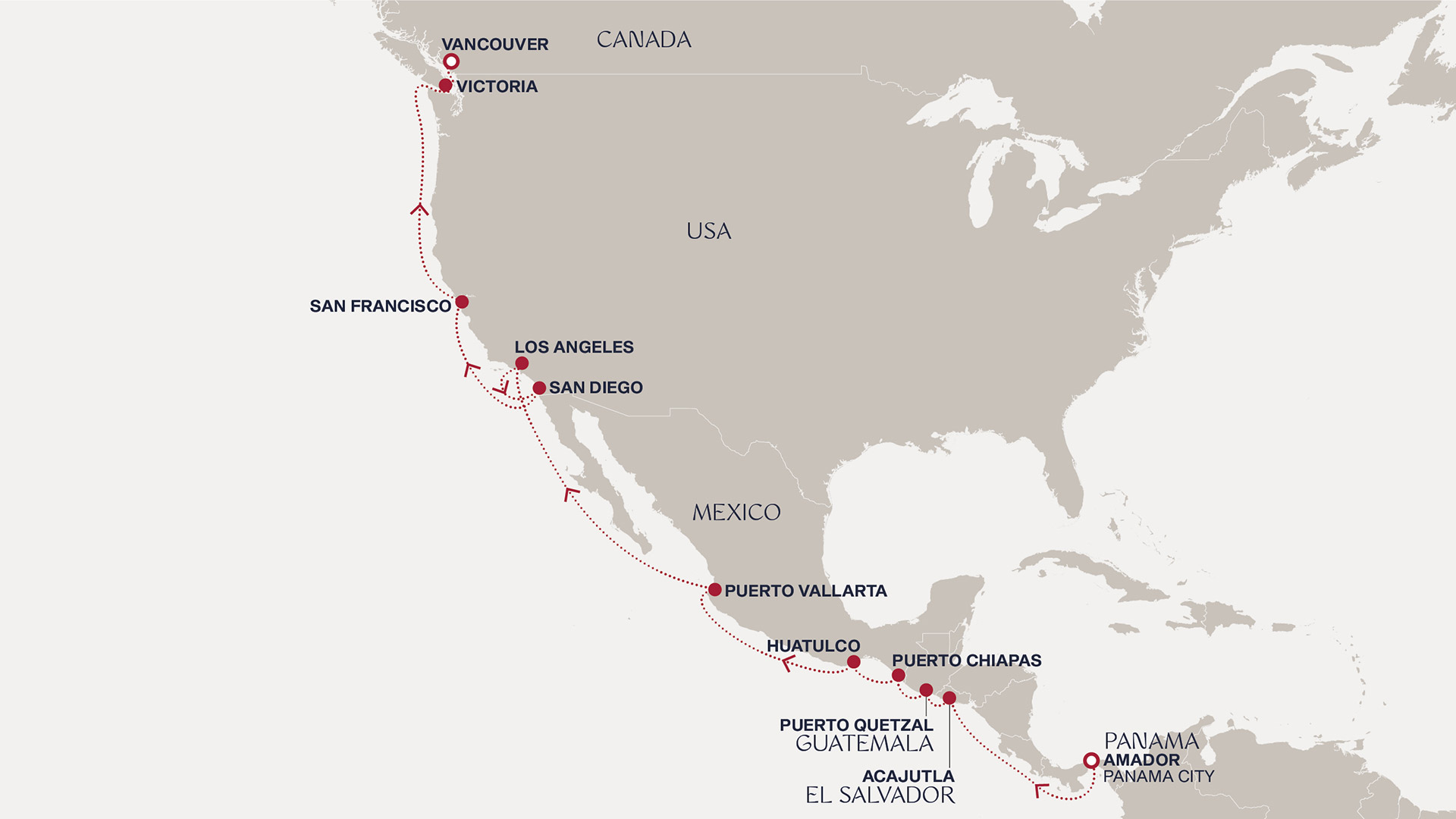 Itinerary map