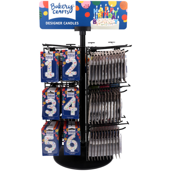 Rainbow Sprinkle Numeral Assortment Candle Assortment (Rack Not Included)