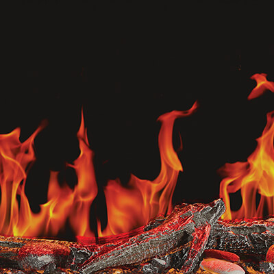Flammes de bois