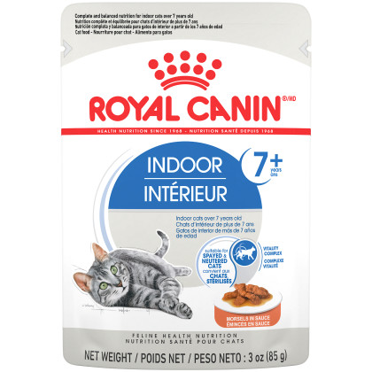 Royal Canin Feline Health Nutrition Indoor 7+ Morsels in Sauce Pouch Cat Food