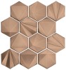 Geometal Bronze 3″ Hexagon Mosaic Satin