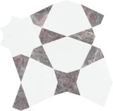 Waterjet Stone Mosaics Burgundy 9×9 Stellar Mosaic Honed