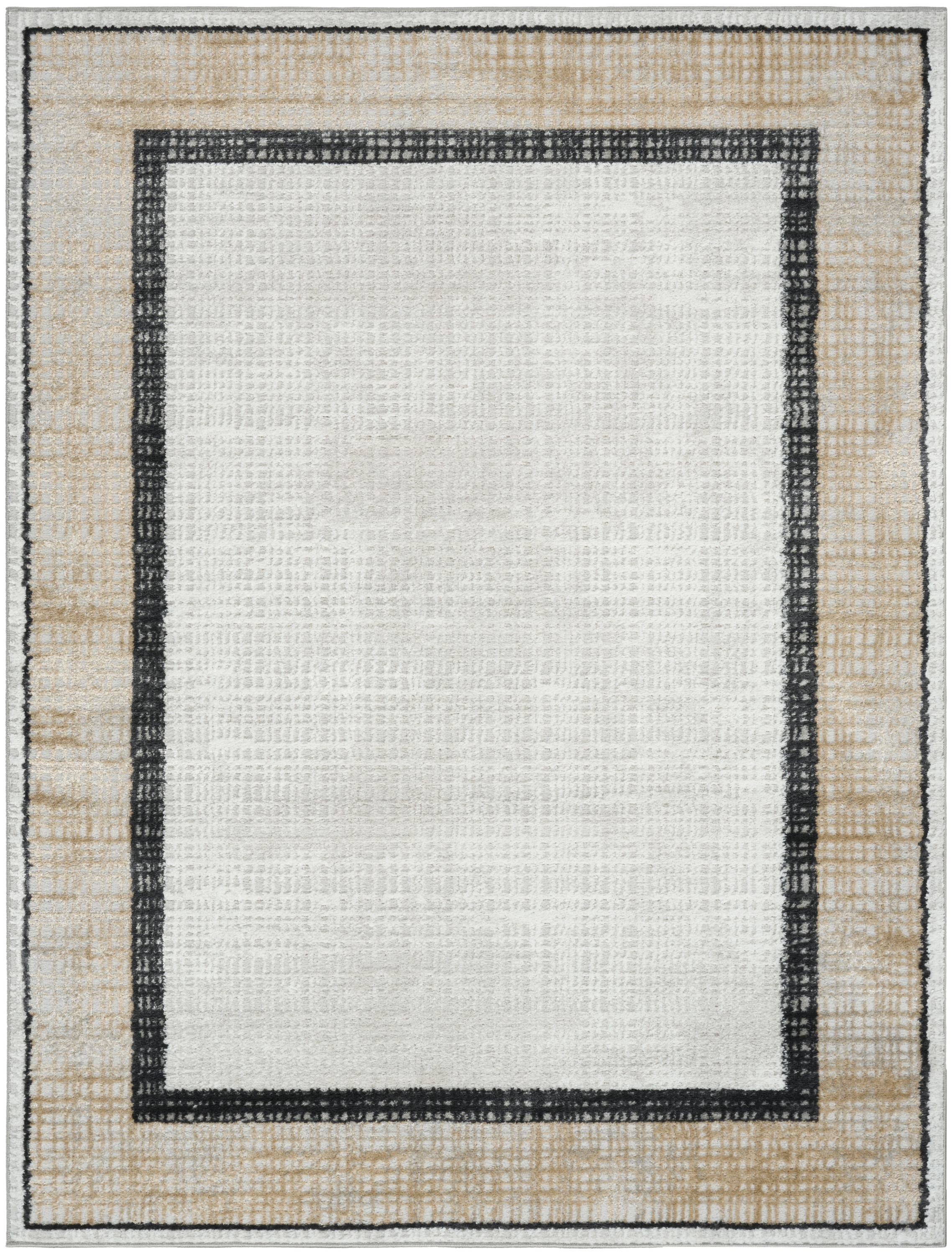 Nourison Dekor 5'3" x 7' Grey Charcoal Modern Indoor Rug