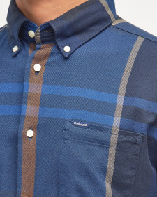 Dunoon Tailored Long-Sleeved Shirt Midnight Tartan