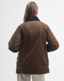 Esther Waxed Jacket Tan/Dress Tartan