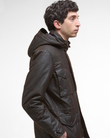 Winter Sapper Waxed Jacket Dark Brown/Midnight Oak