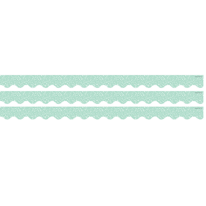 Composition Green Scalloped Border Trim, 35 Feet Per Pack, 3 Packs