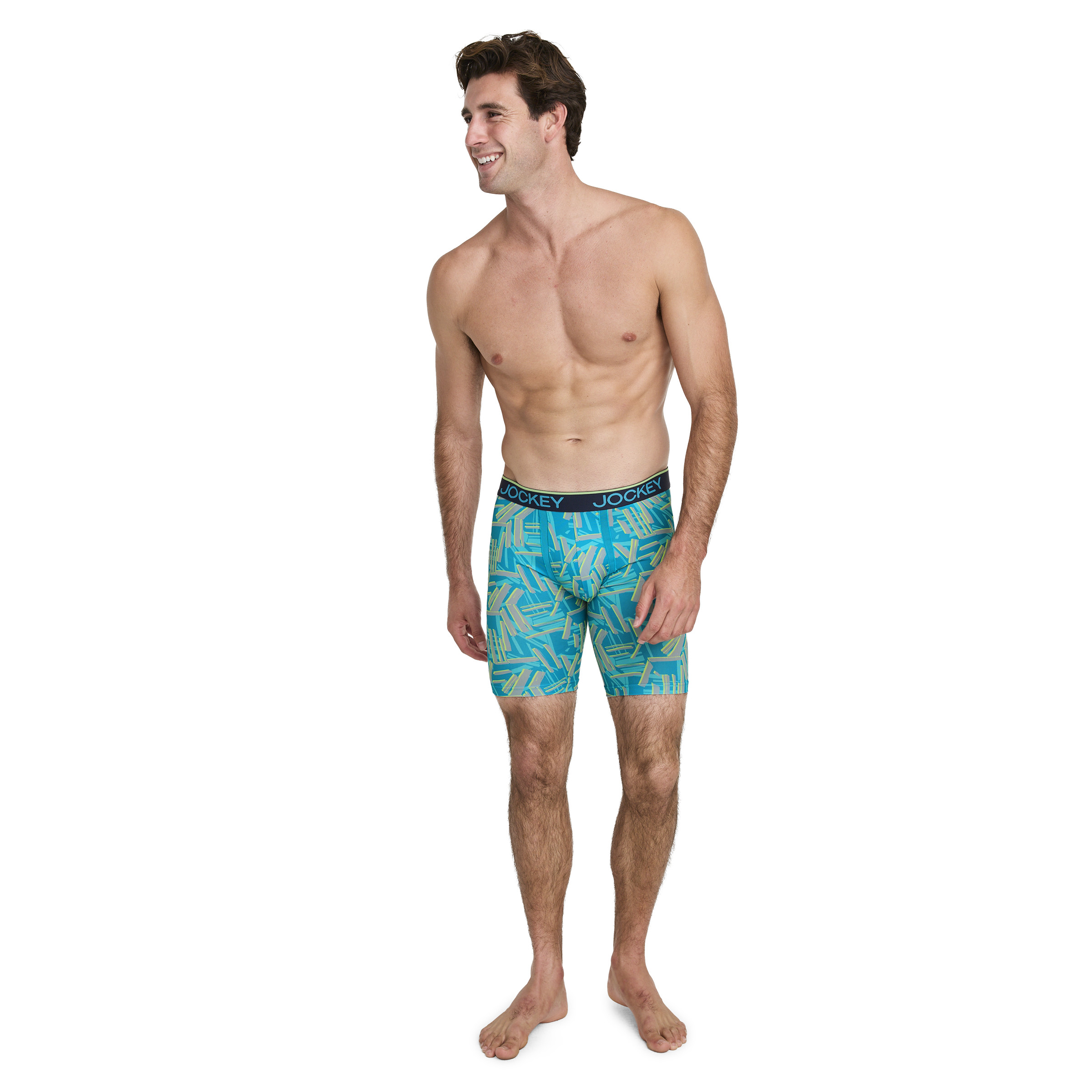 Jockey Men's Chafe Proof Pouch Microfiber 8.5" Long Leg Boxer Brief - 3 Pack - Picture 35 of 35
