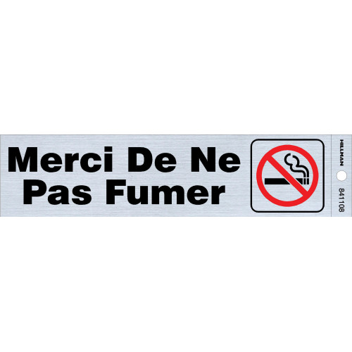 French Adhesive Please No Smoking Sign, 2