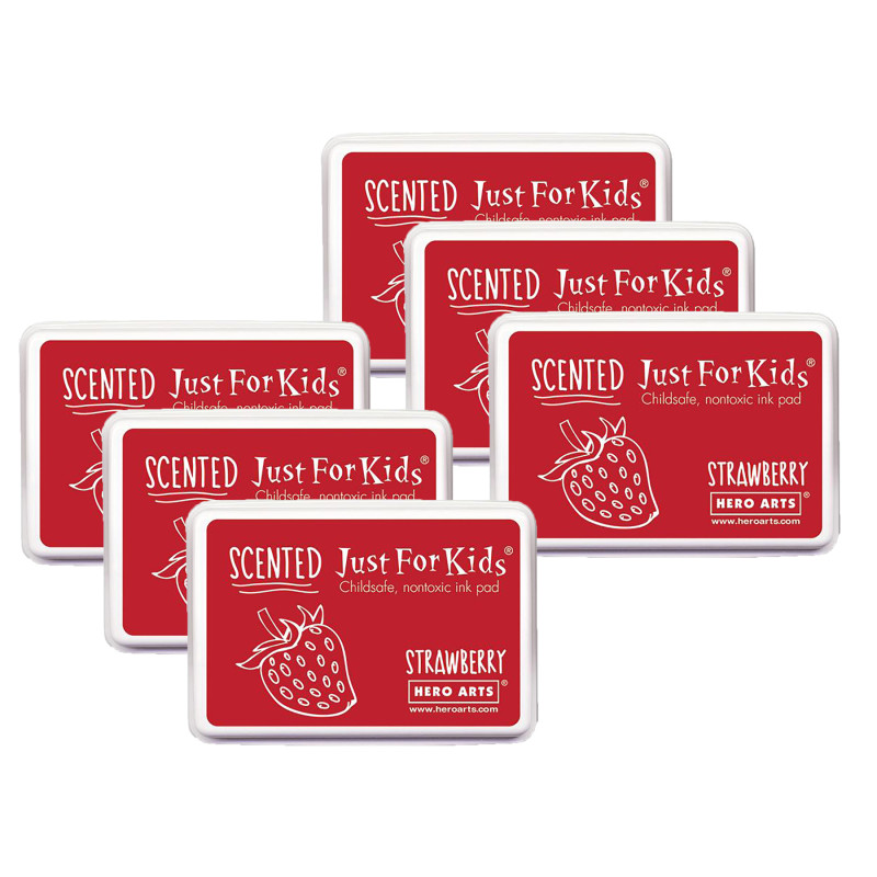 Just for Kids® Scented Ink Pad Strawberry/Red, Pack of 6