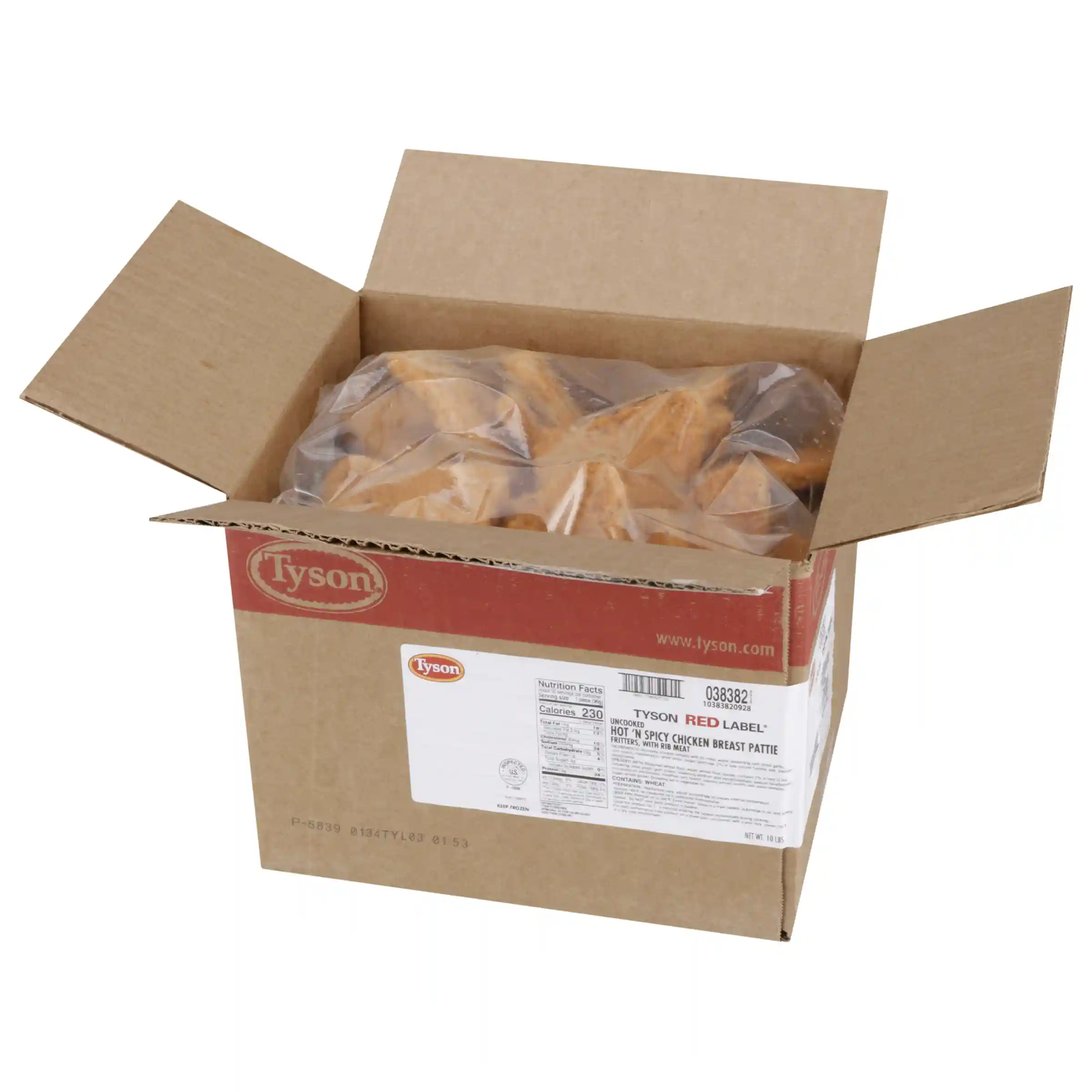 Tyson Red Label® Uncooked Hot & Spicy Chicken Breast Pattie Fritters, 3.2 oz. _image_4