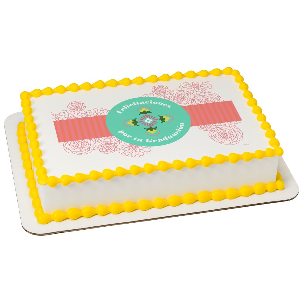 Image Cake Felicitaciones por tu Graduación Floral