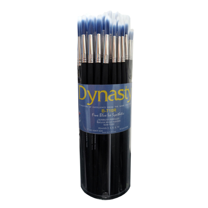 Blue Ice Round Brush Canister, 50 Brushes
