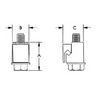 Vise Connector, Bronze, 6 Sol to 2 Sol, 5/16 in. Thread