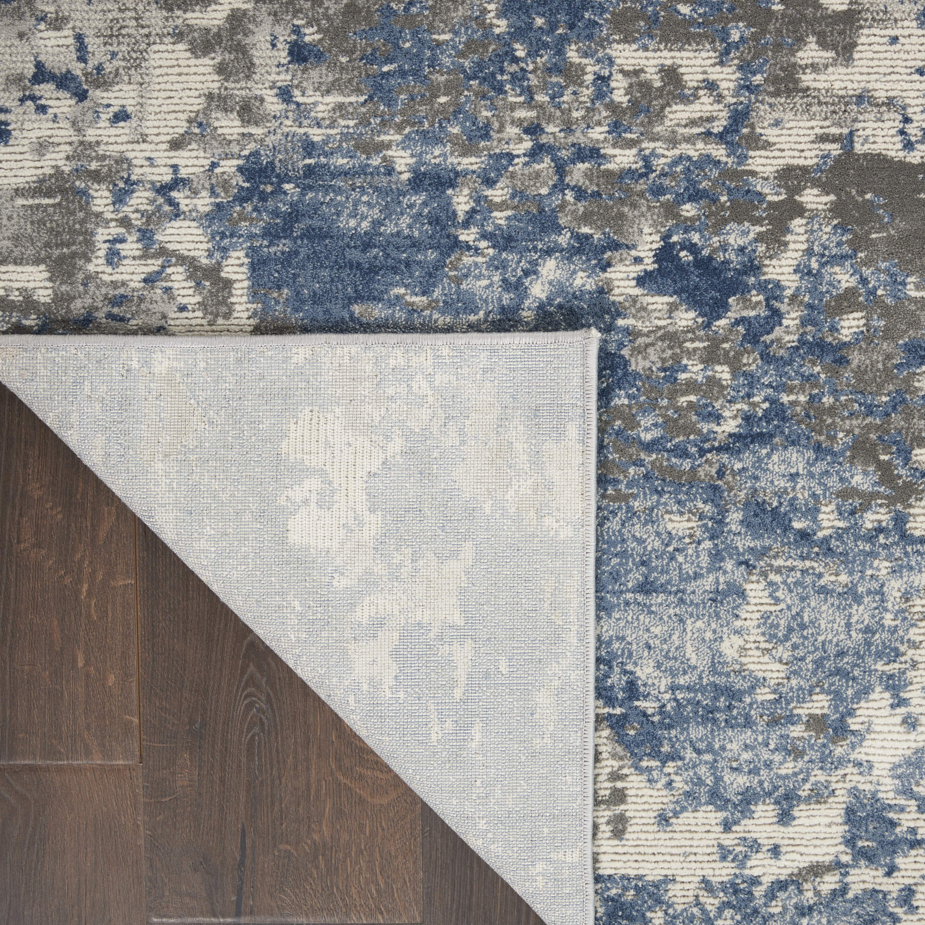Nourison Rustic Textures 3'11" x 5'11" Grey Blue Modern Indoor Rug