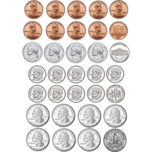 Math Die-Cut Magnets, U.S. Coins