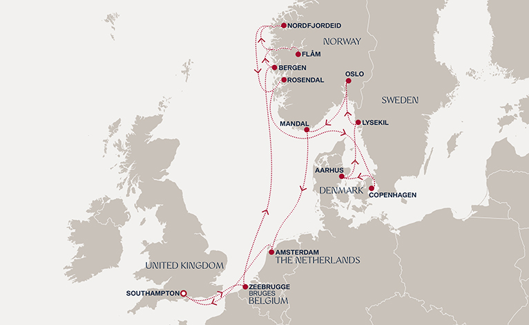 Itinerary map