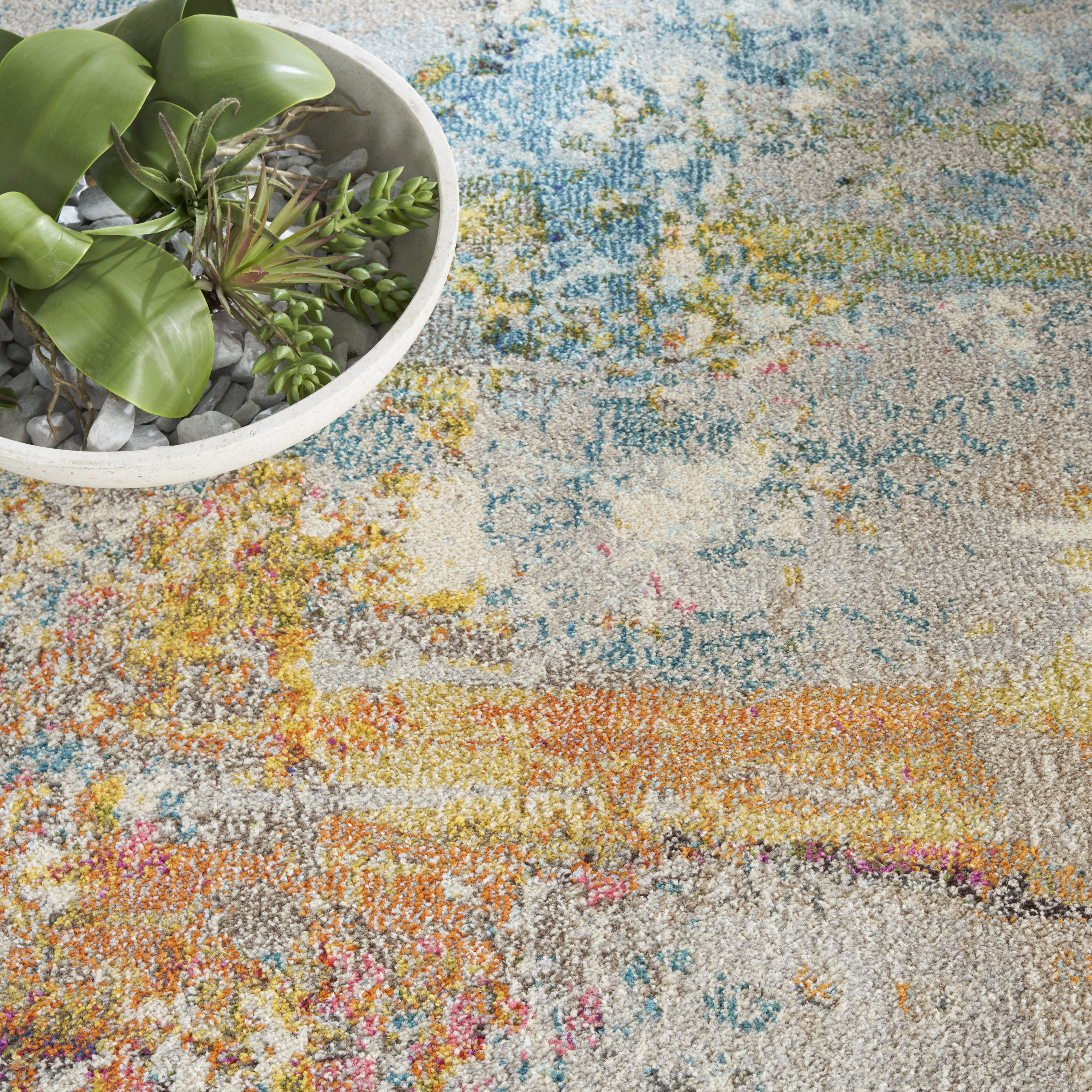 Nourison Celestial 10' x Round Sealife Modern Indoor Rug