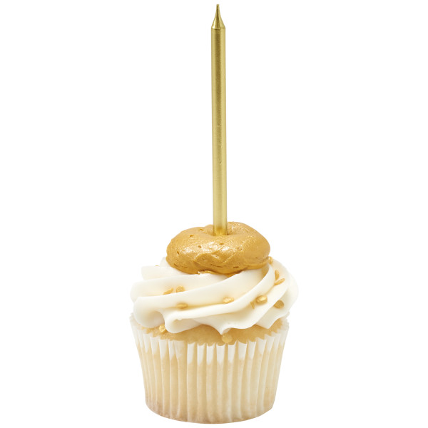 Tall Gold Smooth & Spiral Candles