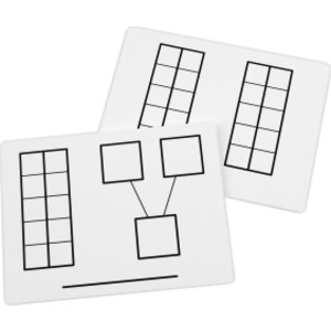Write-On/Wipe-Off Ten-Frame Mats, Set of 10